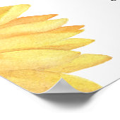 水色ひまわり結婚の座席表 ポスター (角)