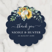 水色ひまわり結婚ユーカリ感謝していのお前 フェイバータグ (裏面)