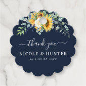 水色ひまわり結婚ユーカリ感謝していのお前 フェイバータグ (正面)