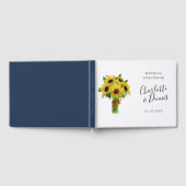 水色ひまわり結婚花束 ゲストブック (全面)