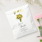 水色ひまわり花束 フェイバーバッグ (封をした状態)