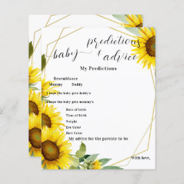 水色ひまわり赤ちゃんシャワーゲームフライヤー