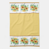 水色ひまわり キッチンタオル (縦)