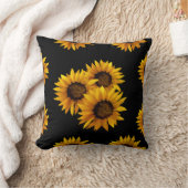 水色ひまわり クッション (ブランケット)