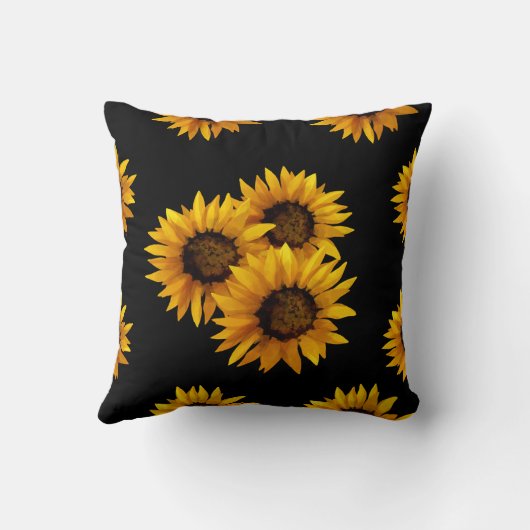 水色ひまわり クッション (裏面)