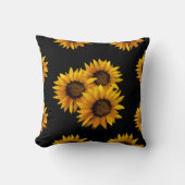 水色ひまわり クッション (正面)