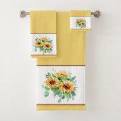 水色ひまわり バスタオルセット (インサイチュ)