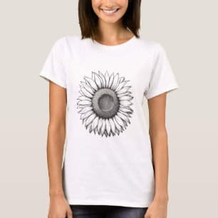 水色ひまわり Tシャツ