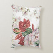 水色ほこりっぽい蘭とレースの花のユリ アクセントクッション (裏面(縦))