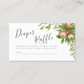 水色りんごのおむつラッフルカード 名刺 (正面)