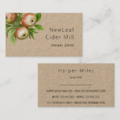 水色りんごサイダーミルアップルオーチャード 名刺 (正面/裏面)