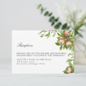 水色りんご婚式レセプションカード 出欠カード (スタンド正面)