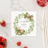 水色りんご結婚のナプキン スタンダードカクテルナプキン (インサイチュ)