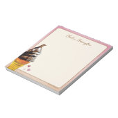 水色アイスクリームコーン文パーソナライズされた具 ノートパッド (回転)