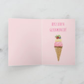 水色アイスクリームドイツ誕生日カード カード (内部)