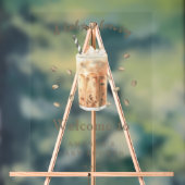 水色アイスコーヒーフラッペ赤ちゃんシャワー アクリルサイン (ニュートラル)