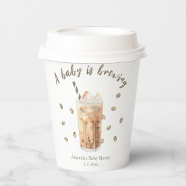 水色アイスコーヒー醸造ベビーシャワー 紙コップ