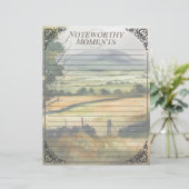 水色アイリッシュカントリーサイドルーズリーフノートシート (スタンド正面)