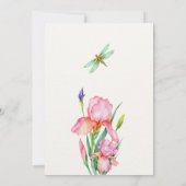 水色アイリッシュ結婚花 招待状 (裏面)