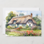 水色アイルランドコテージハッピーセントパトリックの日 シーズンカード (正面)