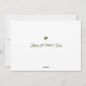 水色アイルランドコテージハッピーセントパトリックの日 シーズンカード (裏面)