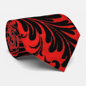 水色アカントス離れの黒い赤い緋色 ネクタイ (ロール)