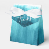 水色アクアティール（緑がかった色）洗結婚水感謝してい水 フェイバーボックス (正面サイド)