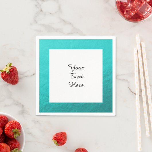 水色アクアブルーフォイル印刷 スタンダードカクテルナプキン (インサイチュ)