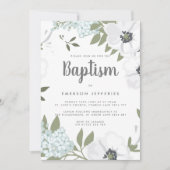 水色アネモネブルーバプテスマ 招待状 (正面)