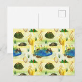 水色アヒル ポストカード (正面/裏面)