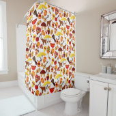 水色アフリカの部族の動物の野生動物パターン シャワーカーテン (インサイチュ)