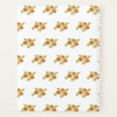 水色アプリコットバラパターンウィークリープランナー プランナー手帳 (裏面)