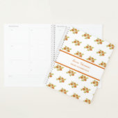 水色アプリコットバラパターンウィークリープランナー プランナー手帳 (ディスプレー)