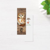 水色アメリカフクロウ鳥ブックマーク (デスク)