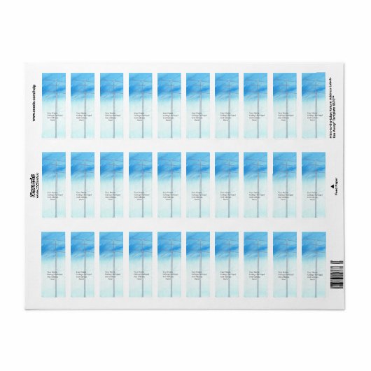 水色アンテナ垂直住所 シール (フルシート)
