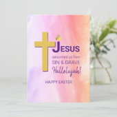 水色イエズランソメッド私ハッピーイースター シーズンカード (スタンド正面)