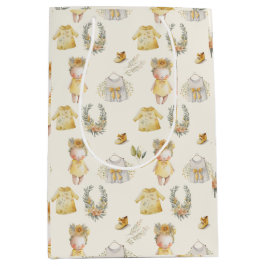 水色イエローベビー用品 ミディアムペーパーバッグ