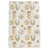 水色イエローベビー用品 ミディアムペーパーバッグ (裏面)