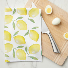 水色イエローレモン キッチンタオル