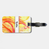 水色イエロー&レッド名荷物タグ ラゲッジタグ (裏面横)