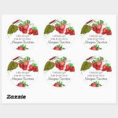 水色イチゴ果実ジャムケーキパイパン ラウンドシール (シート)