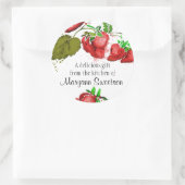 水色イチゴ果実ジャムケーキパイパン ラウンドシール (バッグ)