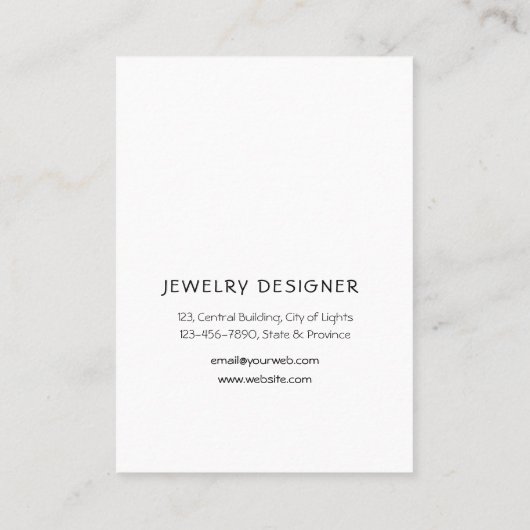 水色イヤリングデザイナーディスプレイジュエリー部 名刺 (裏面)