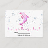 水色イルカ – どのぐらい大きいママの腹 エンクロージャーカード (正面)