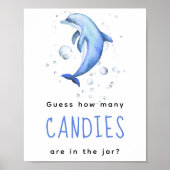 水色イルカ – キャンディゲームの数 ポスター (正面)