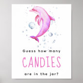 水色イルカ – キャンディゲームの数 ポスター (正面)