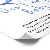 水色イルカ – 言わないベビー ポスター (角)