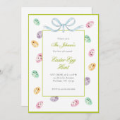 水色イースターエッグイースターブランチ 案内状 (正面/裏面)