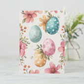 水色イースターエッグカード、ハッピーイースター シーズンカード (スタンド正面)