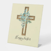 水色イースタークロス素朴とユーカリ 台座サイン (正面)